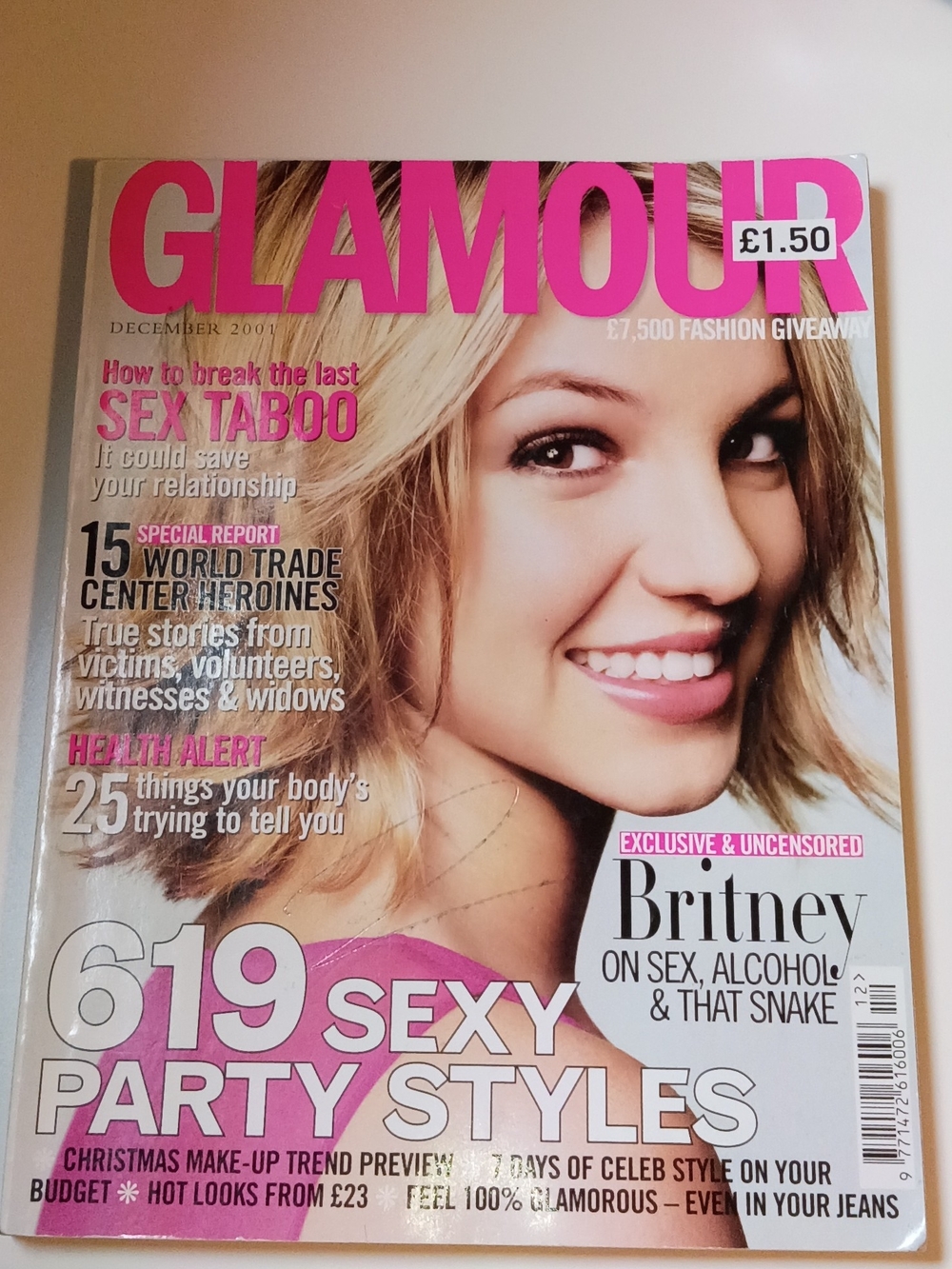 Britney Spears Glamour Magazine December 2001